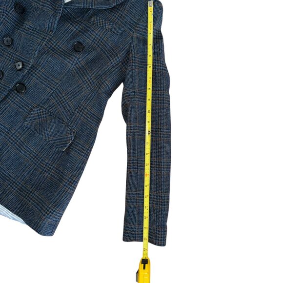 Veronica Beard Yareli Dickey Jacket Plaid 100% Wool Blazer Womens Size 0 - Picture 8 of 9